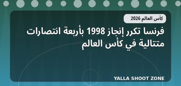 فرنسا تكرر إنجاز 1998 بأربعة انتصارات متتالية في كأس العالم