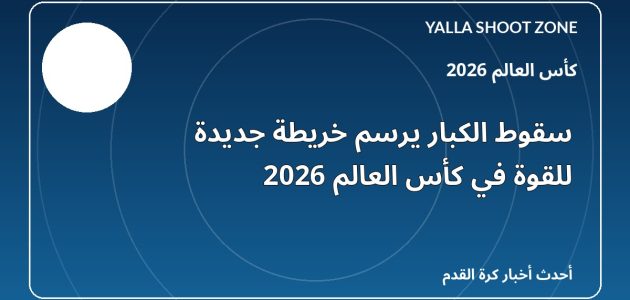 سقوط الكبار يرسم خريطة جديدة للقوة في كأس العالم 2026